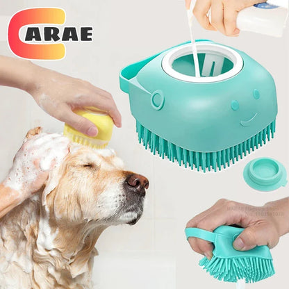 Soft Silicone Pet Bath Brushats Shower Grooming Tool