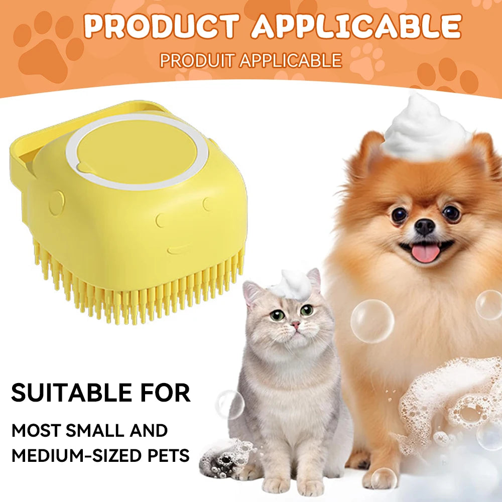 Soft Silicone Pet Bath Brushats Shower Grooming Tool